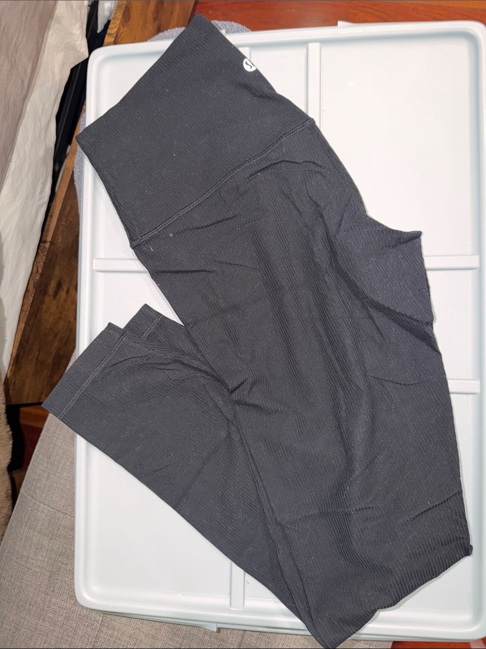 lululemon athletica Black High-Rise Ribbed Leggings